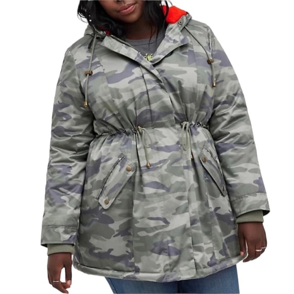 Torrid Women’s Plus Size Camo Fur-Lined Parka Jacket Size 1X 2X 3X - Picture 2 of 15